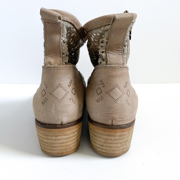 Musse & Cloud Suede Side Zipper Ankle Boots with textile - Picture 5 of 8